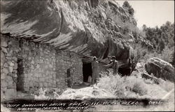 Walnut Canyon, Cliff Dwellings dating back to 888-911 and 1103 A.D Postcard