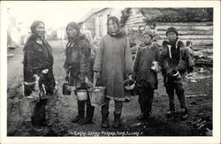 Eskimo Berry Pickers Postcard