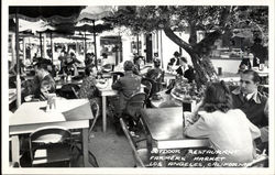 Outdoor Restaurant Farmers Market Los Angeles, CA Postcard Postcard
