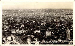 Hollywood and Los Angeles, Calif. from the Hollywood Hills California Postcard Postcard