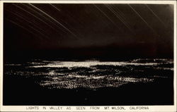 Lights in valley as seen form Mt. Wilson Postcard