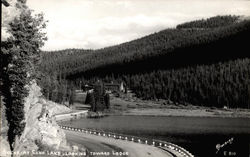 Scene at Echo Lake looking toward lodge Postcard