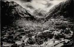 Panorama of Ouray, Mt. Abraham in the distance Postcard