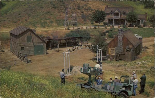 Universal City Studios Camera crew shooting a long shot for a Western film California