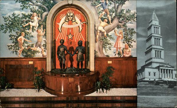 George Washington Masonic Memorial Bldg. and Shriners Hospitals room Alexandria Virginia