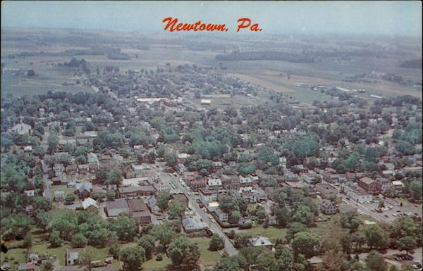 Aerial View of Newton, Pa Pennsylvania