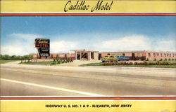 Cadillac Motel Elizabeth, NJ Postcard Postcard