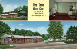 Pine Grove Motor Court Lake George, NY Postcard Postcard