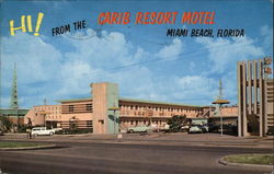 Carib Motel Miami Beach, FL Postcard Postcard
