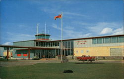 Front Entrance, Municipal Air Terminal Postcard