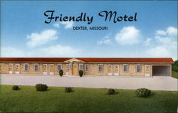 Friendly Motel Dexter, MO Postcard Postcard