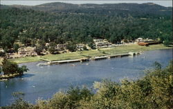 View of Rockaway Beach over lake Postcard