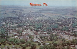 Aerial View of Newton, Pa Postcard