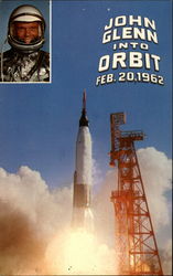 John Glenn Into Orbit, Feb. 20, 1962 Cape Canaveral, FL Postcard Postcard