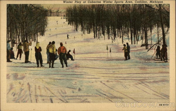 Winter play at Caberfae Winter Sports Area Cadillac Michigan