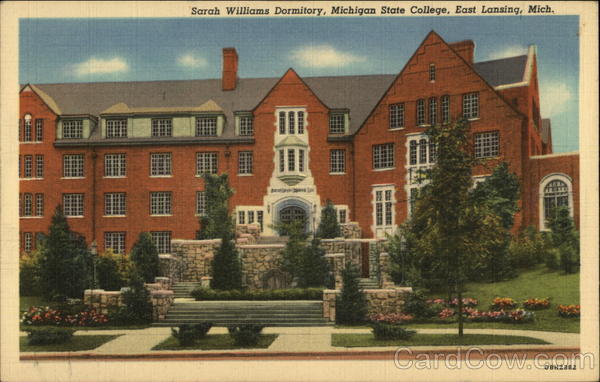 Sarah Williams Dormitory, Michigan State College East Lansing