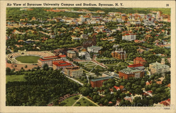 Air View of Syracuse Campus and and Stadium New York