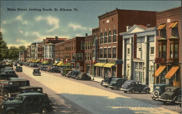 Main Street, looking South St. Albans Vermont