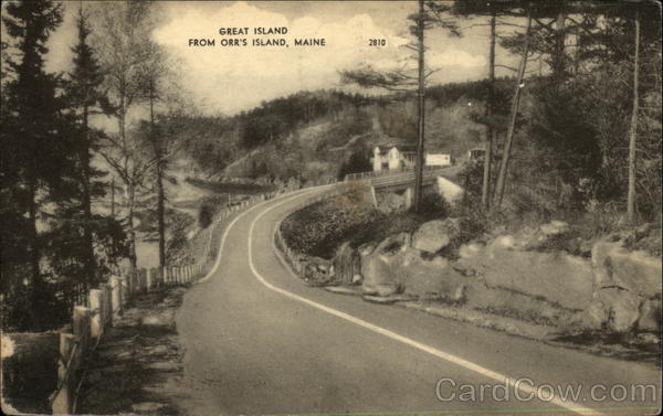Great Island from Oor's Island Orrs Island Maine