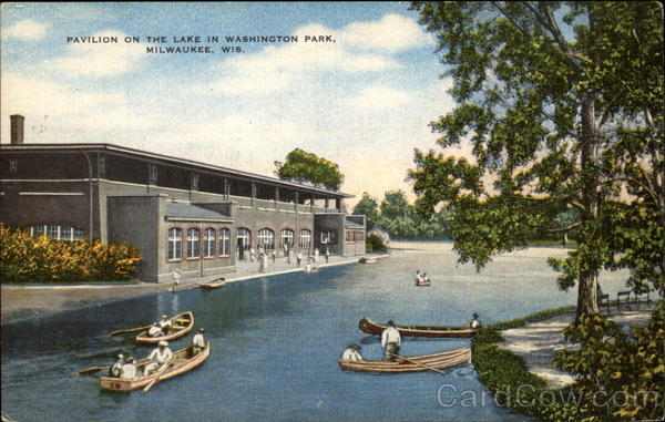 Pavilion on the lake in Washington Park Milwaukee Wisconsin