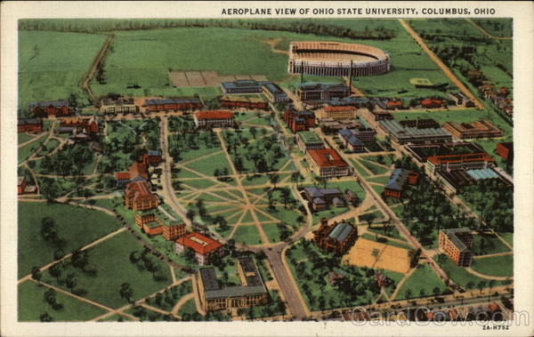 Aeroplane View of Ohio State University Columbus
