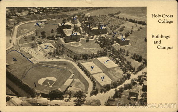 Holy Cross College buildings and campus Worcester Massachusetts