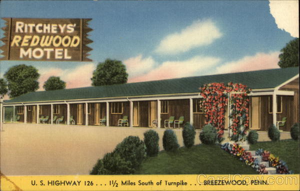 Ritchey's Redwood Motel Breezewood Pennsylvania