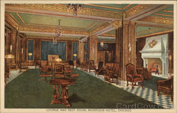 Lounge and Rest Room, Morrison Hotel Chicago Illinois
