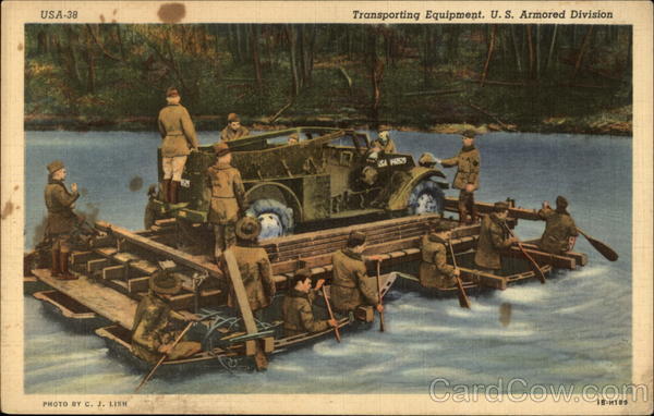 Transporting Equipment, U. S. Armored Division C. J. Lish