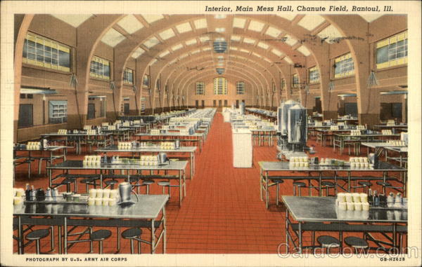 Interior, Main Mess Hall, Chanute Field Rantoul Illinois