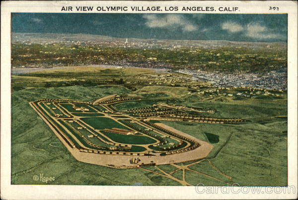 Air view Olympic Village Los Angeles California