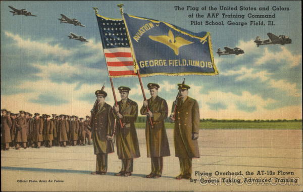 AT-10s flown over the AAF Training Command Pilot School, George Field Lawrenceville Illinois