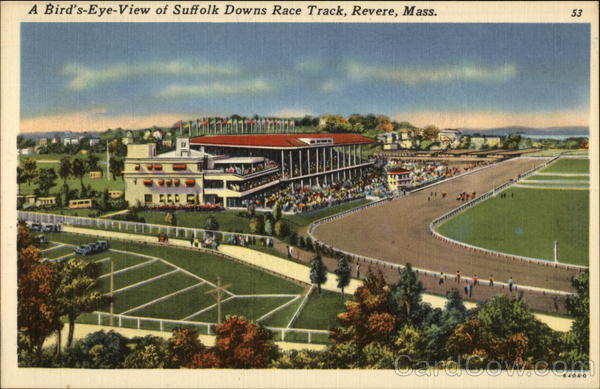A birds-eye-view of Sufffolk Downs Race Track Revere Massachusetts