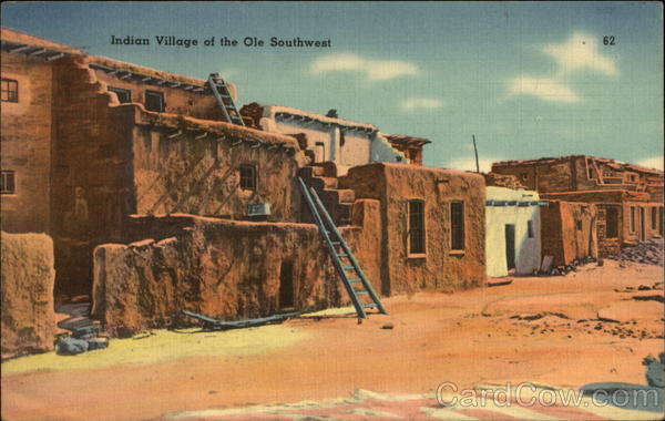 Indian Village of the Ole Southwest Native Americana
