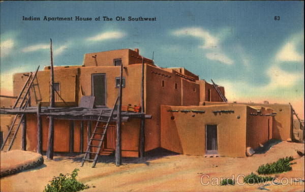 Indian Apartment House of The Ole Southwest Native Americana