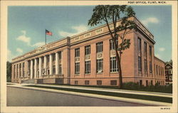 Post Office Flint, MI Postcard Postcard