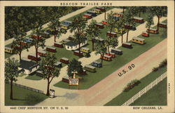 Beacon Trailer Park New Orleans, LA Postcard Postcard