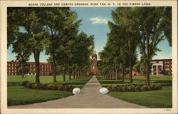 Keuka College and campus grounds Postcard