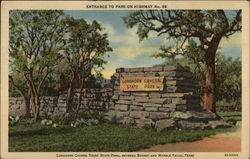 Entrance to Longhorn Cavern Texas State Park Postcard