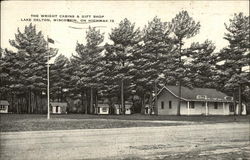 Wright Cabins and Gift Shop Postcard