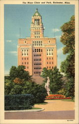 The Mayo Clinic and Park Rochester, MN Postcard Postcard