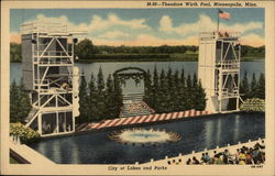 Theodore Wirth Pool, City of Lakes and Parks Postcard