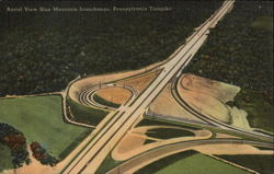 Aerial view Blue Mountain Interchange Postcard