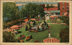 Tokyo Garden and alfresco dining room, Hotel Alms Postcard