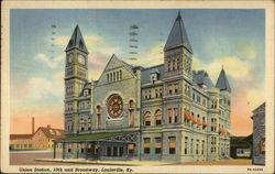 Union Station, 10th and Broadway, Louisville, Ky Kentucky Postcard Postcard