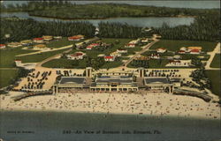 Air View of Sarasota Lido Postcard