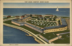 Fort Adams Newport, RI Postcard Postcard
