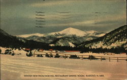 Winter View From Nob Hill Restaurant Dining Room Postcard