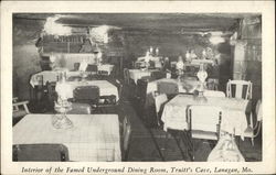 Interior of the Famed Underground Dining Room, Truitt's Cave Postcard