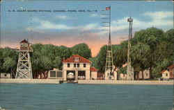 U.S. Coast Guard Station, Channel Piers Postcard